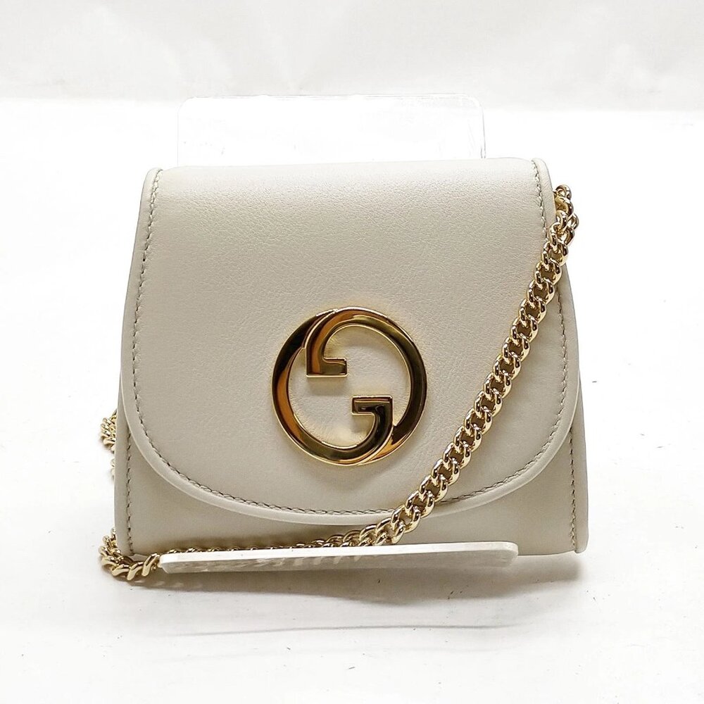 Gucci White Leather Shoulder Bag mon751-101325